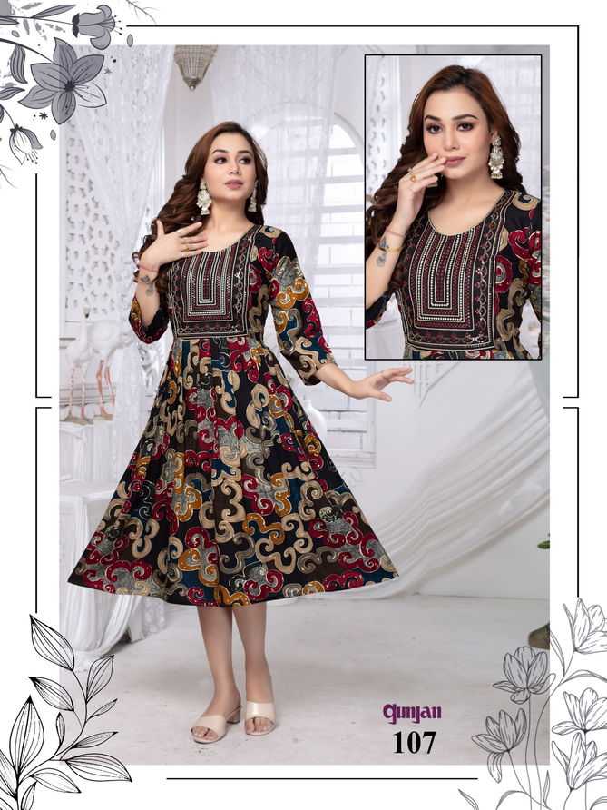 Beauty Queen Gunjan Vol 21 Rayon Anarkali Kurtis Wholesale Shop In Surat